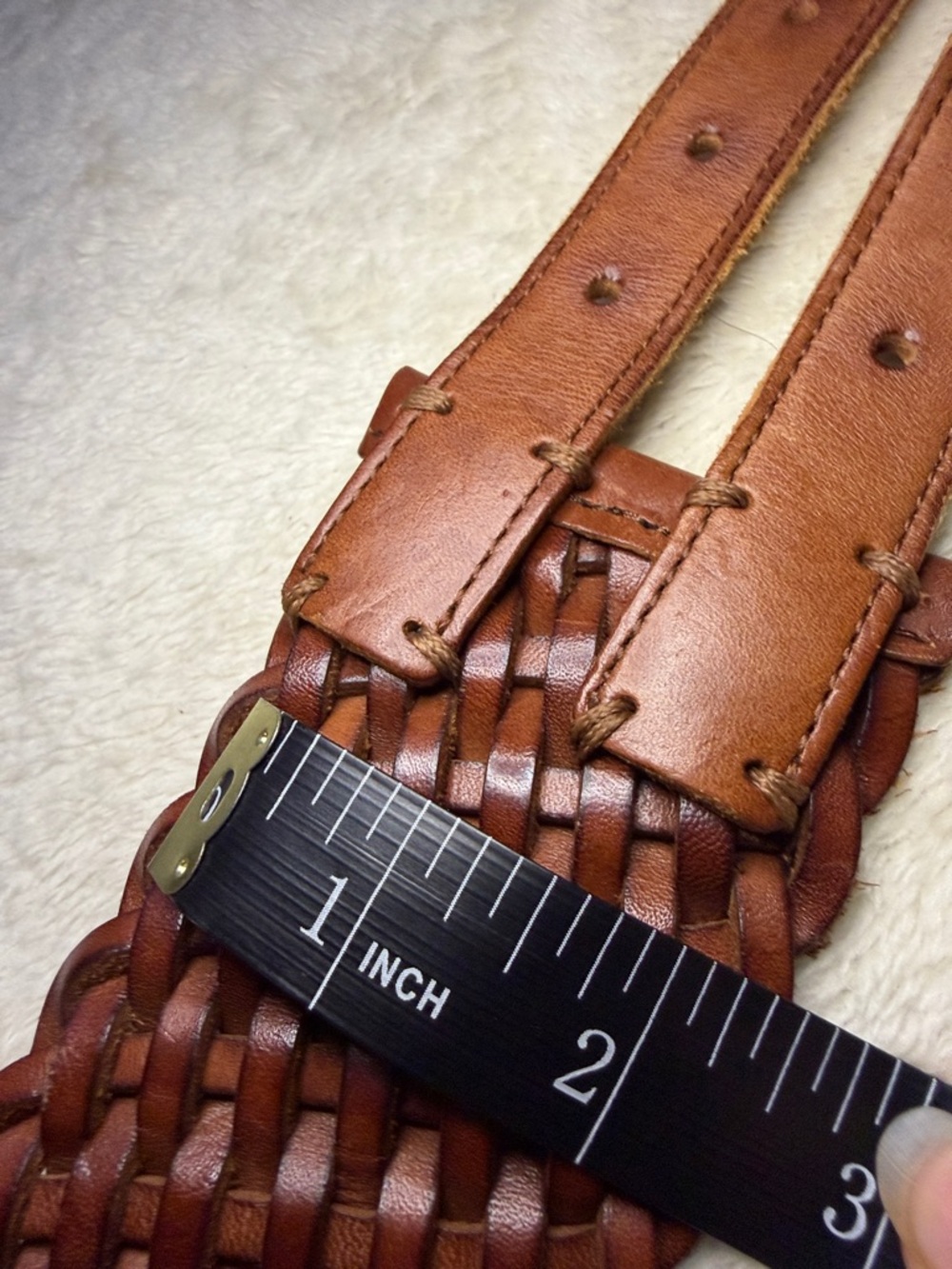 Abercrombie & Fitch Braided Leather Double Buckle Belt in Brown - Picture 6 of 6